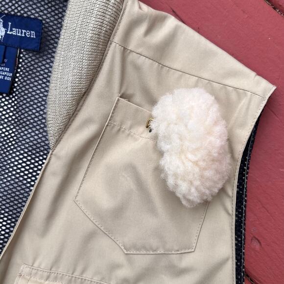 Vintage Ralph Lauren Fly Fishing Vest Utility L Photographer Field Khaki Hi Tech - Picture 4 of 10